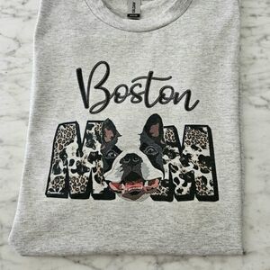 Boston terrier mom shirt dog mom cute popular animal print